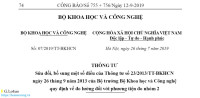 07/2019/TT-BKHCN Sửa đổi, bổ sung một số điều của Thông tư số 23-2013-TT-BKHCN