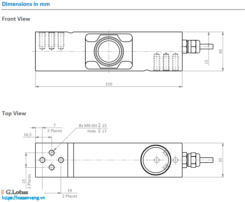 Cam bien tai loadcell BM6E C3 Zemic Hoa sen vang ew3434
